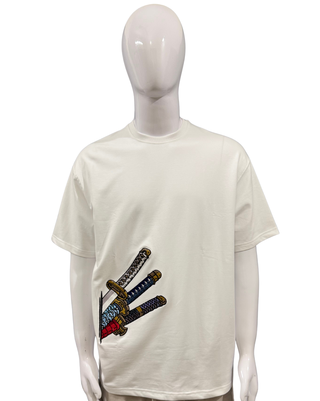 Zoro Three Swords Embroidery Oversized T-Shirt