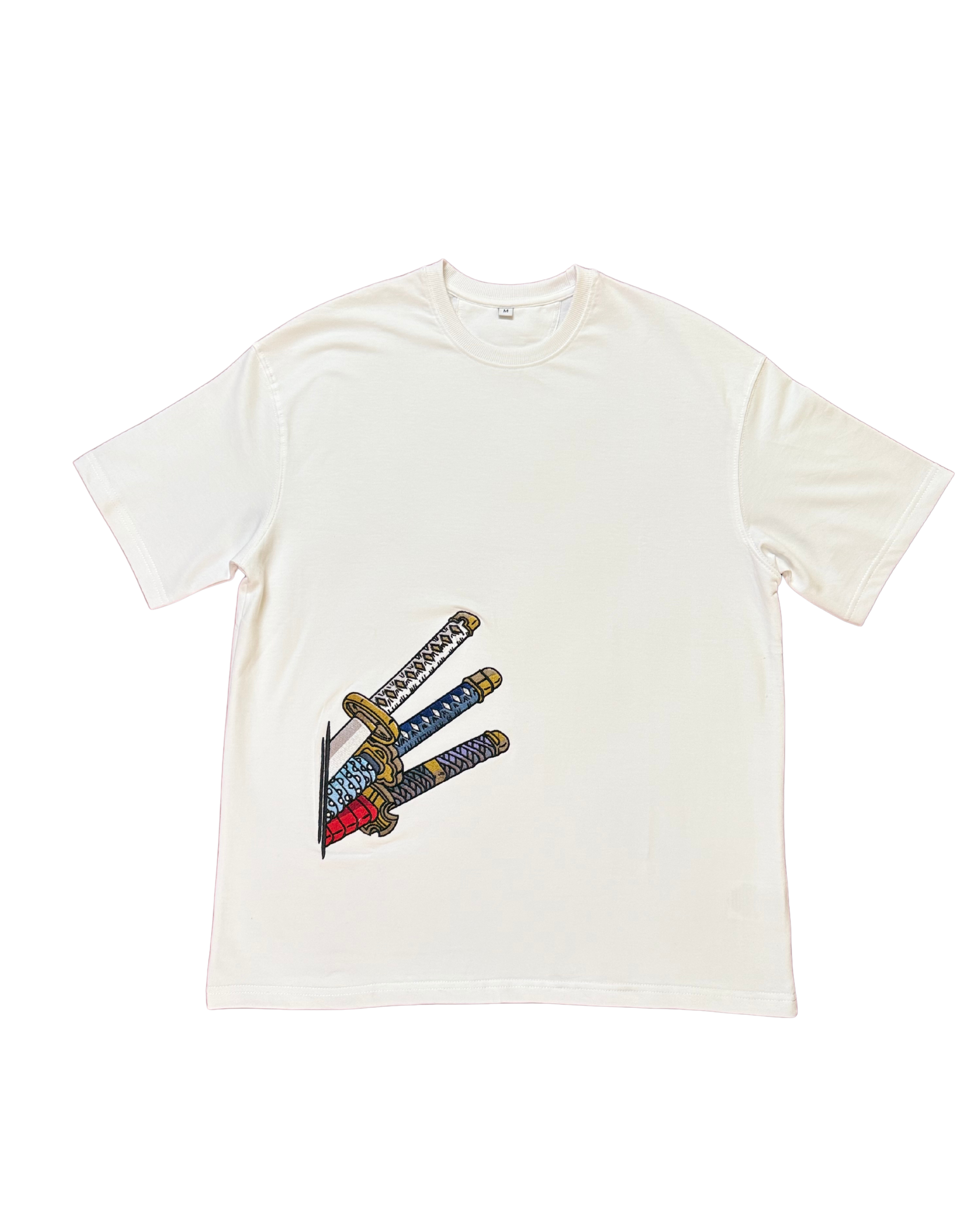 Zoro Three Swords Embroidery Oversized T-Shirt
