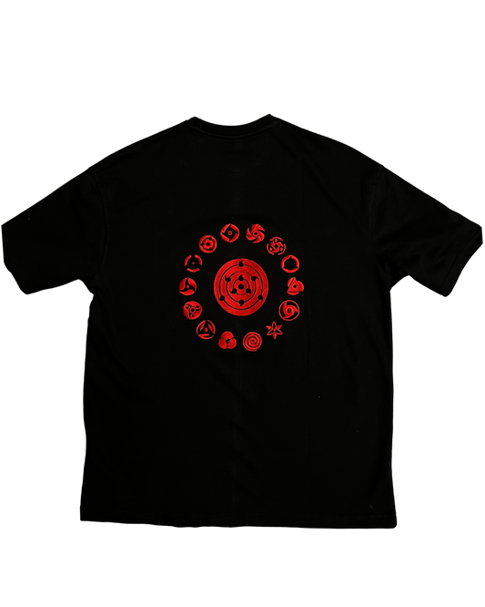 Naruto — Sharingans Back-Embroidery Oversized T-Shirt