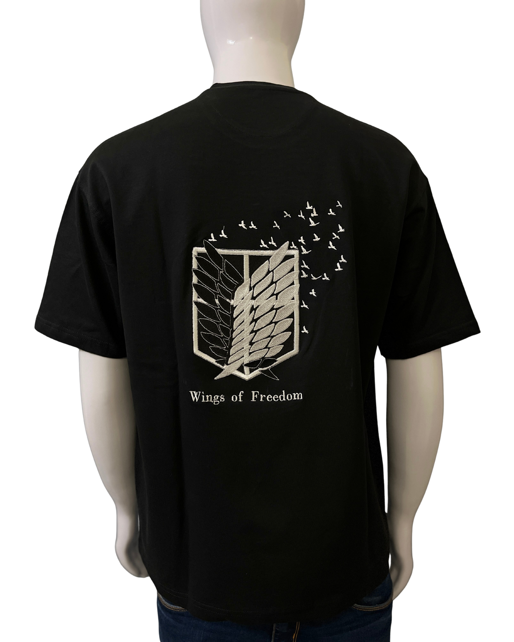 Attack on Titan — Wings of Freedom Embroidery Oversized T-Shirt